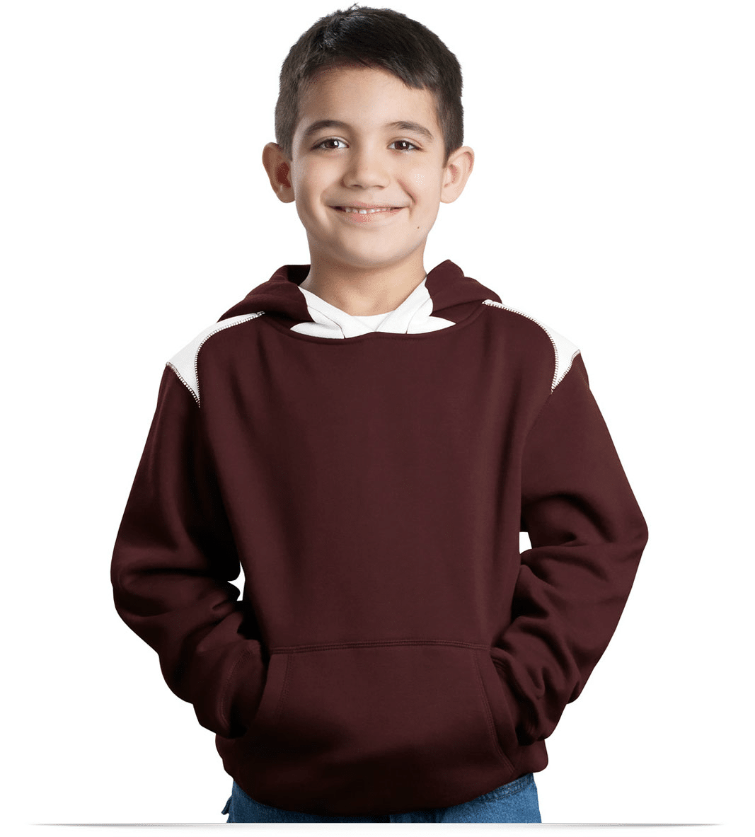 Personalized Youth Pullover Hoodie with Contrast Color Personalized Youth Pullover Hoodie with Contrast Color