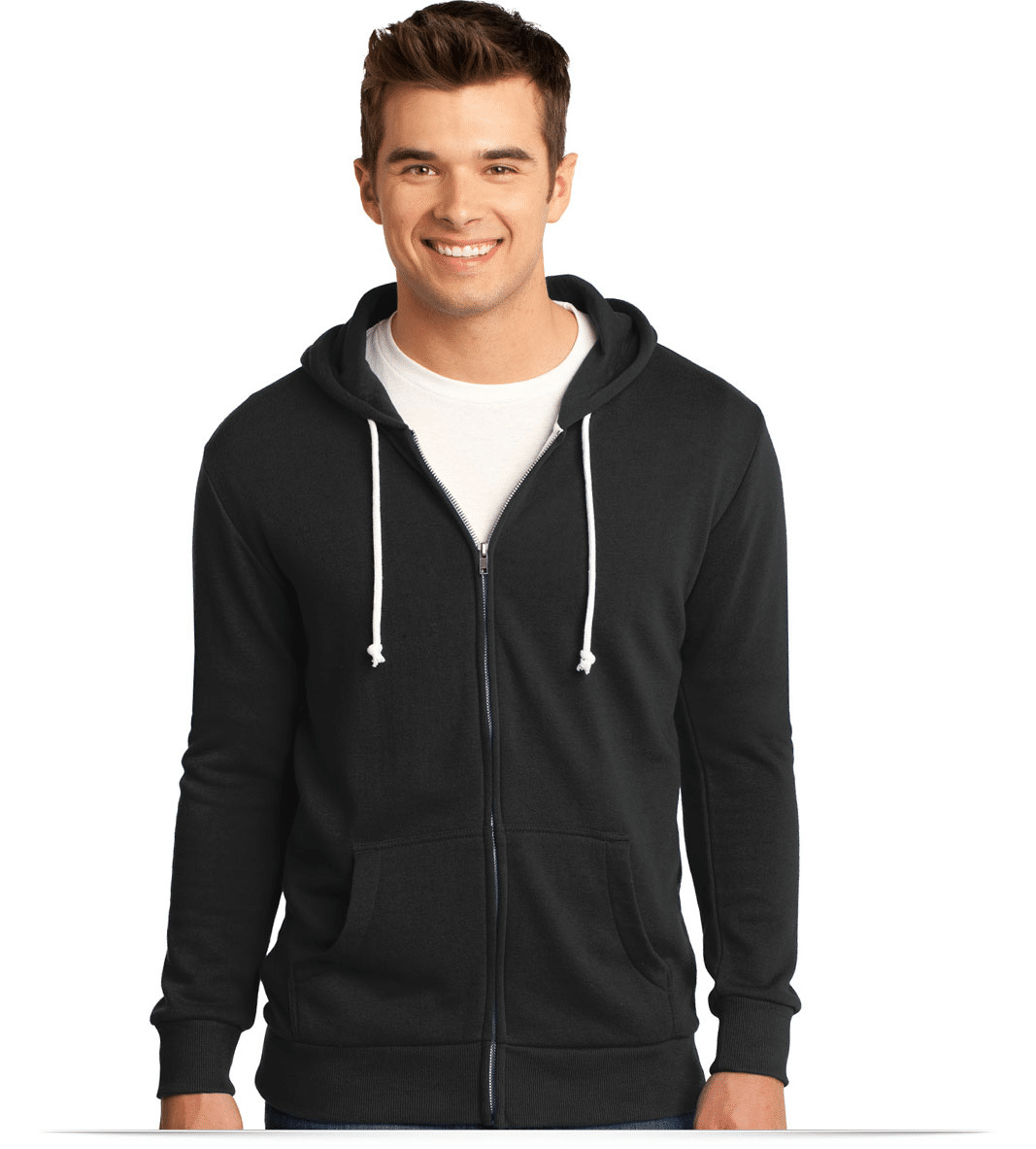 Men’s Core Fleece Full-Zip Hoodie with Custom Embroidered Logo