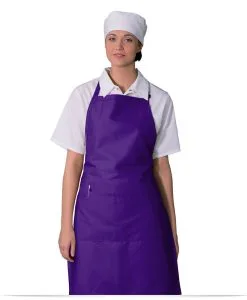 Embroidered Divided Pocket Bib Apron