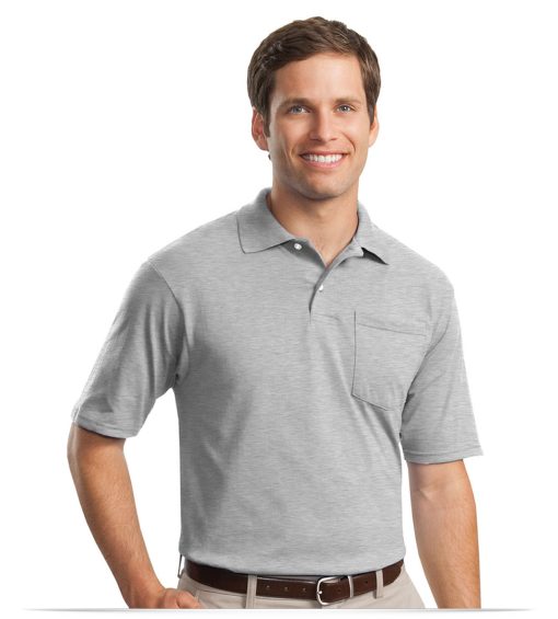 Embroidered AllStar Logo 50/50 Jersey Polo Shirt with Pocket