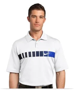 Custom Logo Nike Golf Dri-FIT Chest Stripe Print Polo