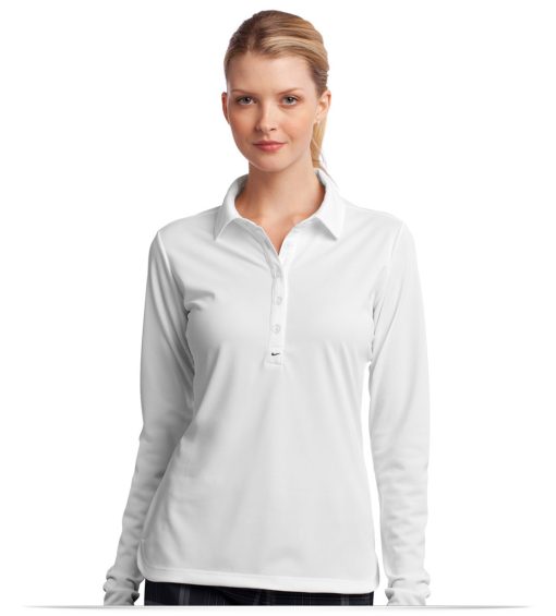 Embroidered Logo Nike Golf Ladies Long Sleeve Polo