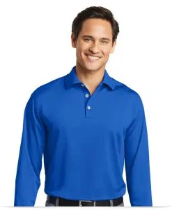 Customize Nike Golf Tall Long Sleeve Dri-FIT Stretch Tech Polo