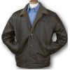 Custom Embroidered Logo Leather Jacket Distressed Look