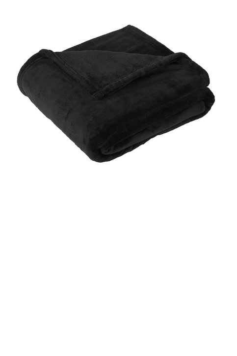 Custom Plush Fleece Blanket Embroidered Logo At AllStar Logo