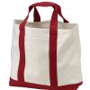 Embroidered Logo Tote Bag Two Tone