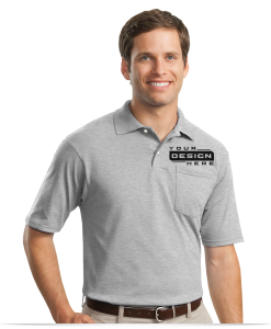Custom Logo Pocket Polos for Men Embroidered