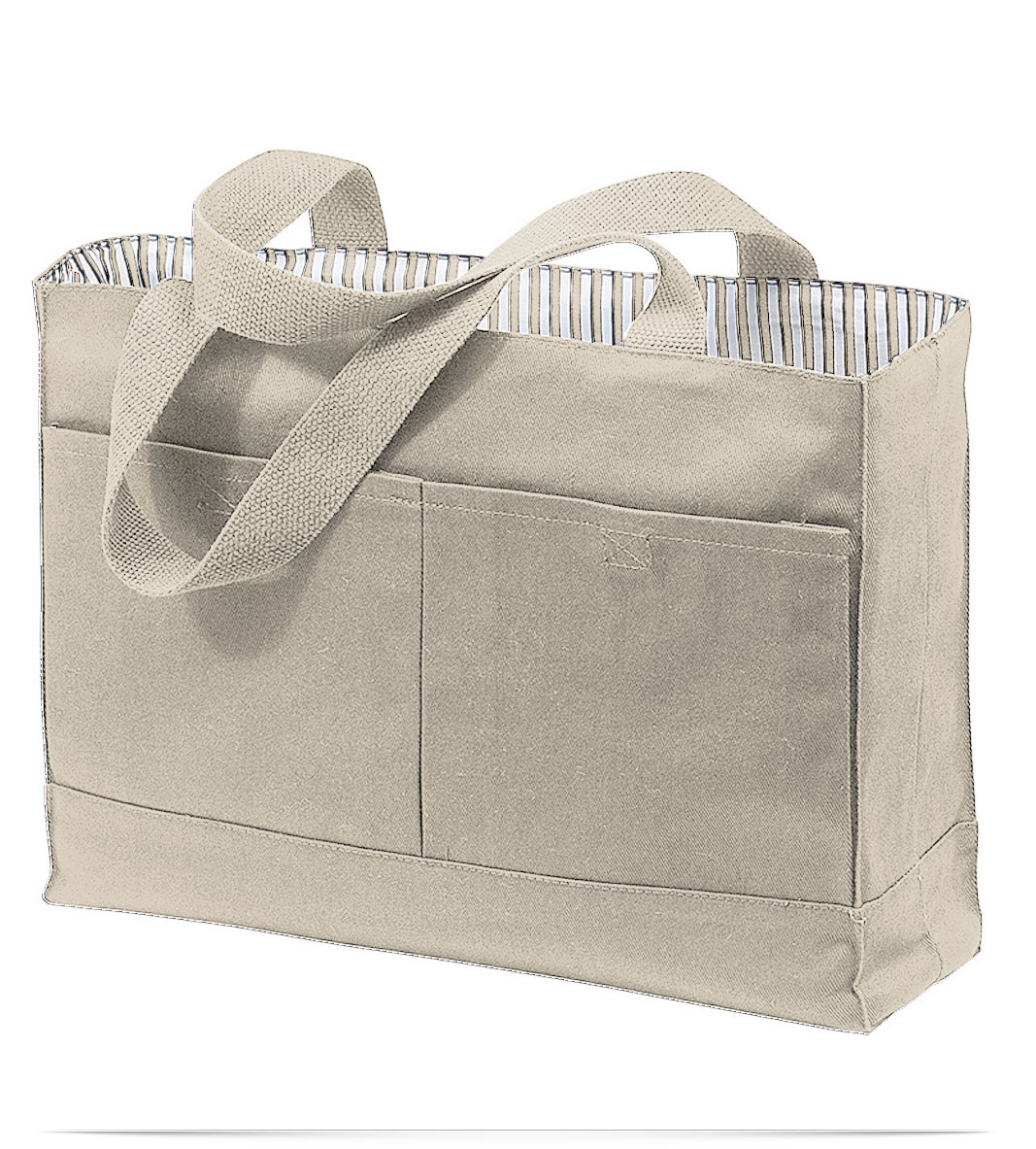 Custom Tote Bag Two Pocket With Your Embroidery Logo at AllStar