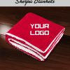 Custom embroidered Sherpa Blankets