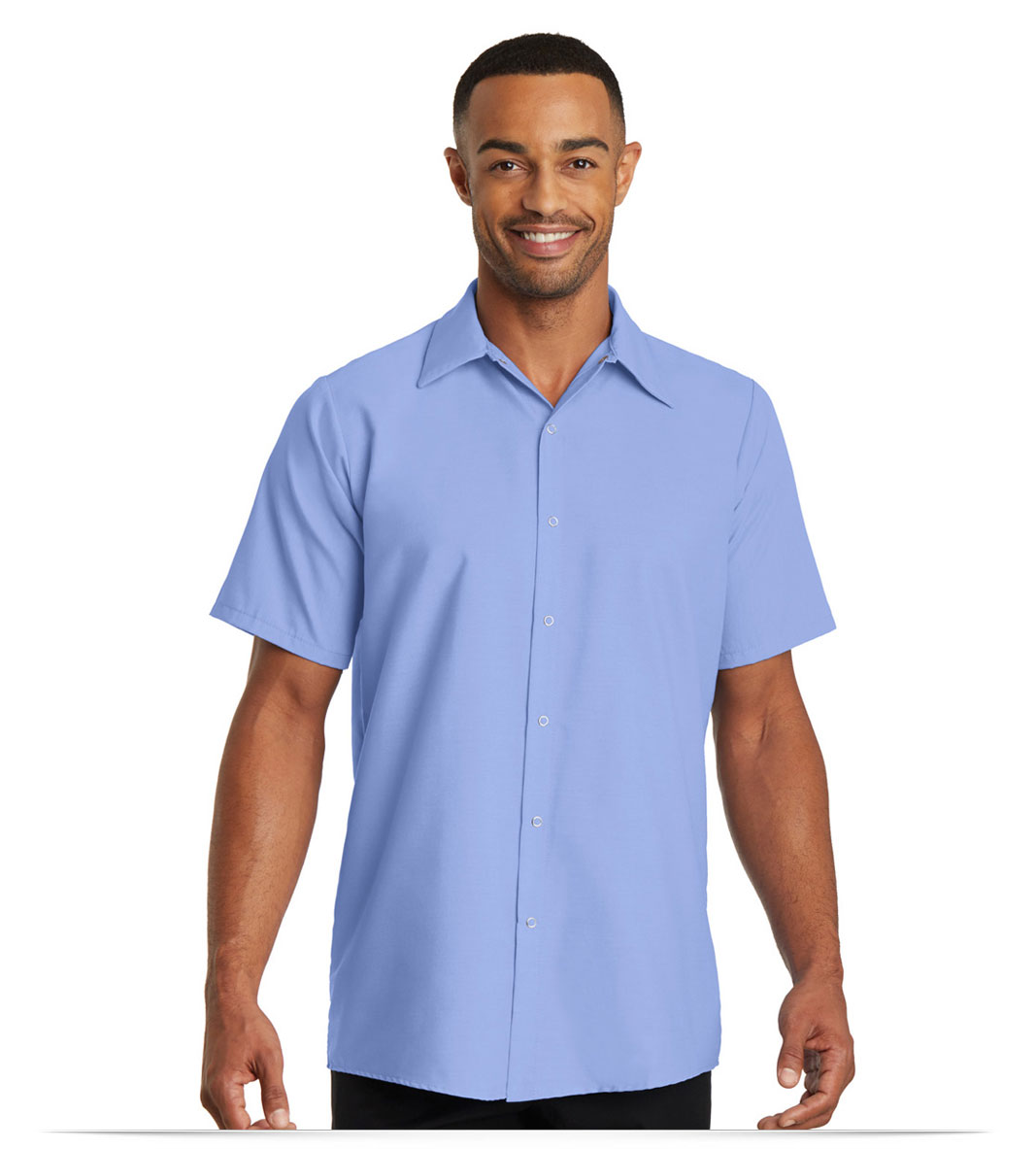 Embroidered Red Kap Short Sleeve Pocketless Gripper Shirt Embroidered Red Kap Short Sleeve Pocketless Gripper Shirt