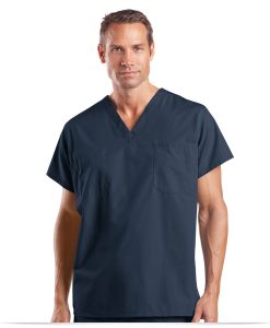Embroidered Reversible V-Neck Scrub Top