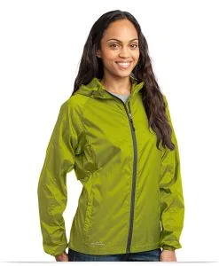 Embroidered Ladies Packable Wind Jacket