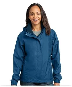 Embroidered Ladies Rain Jacket