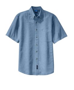 Alternative view of Harriton Embroidered Denim Shirt