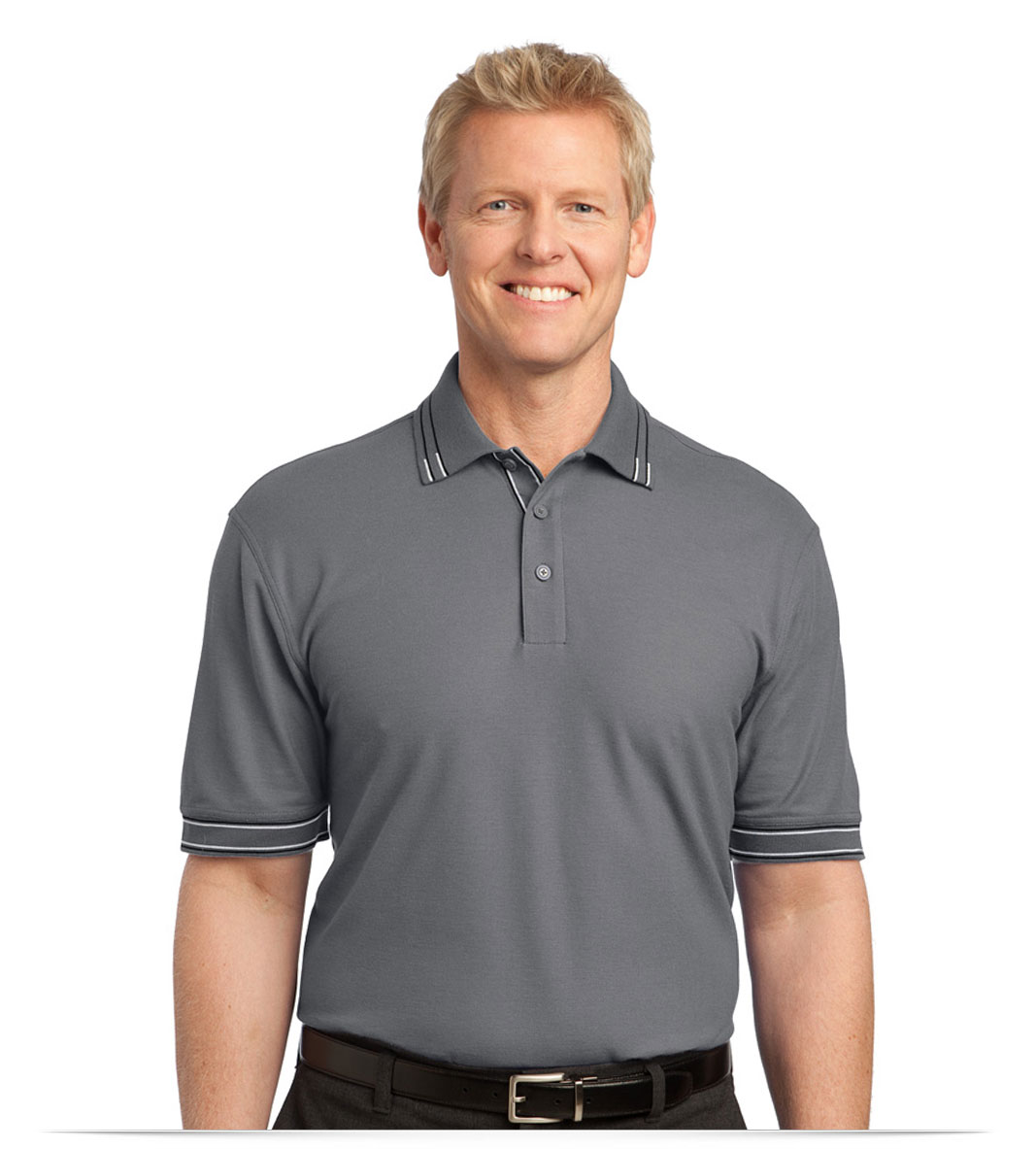 Custom Logo Men’s Easy Care Tipped Polo Custom Logo Men’s Easy Care Tipped Polo