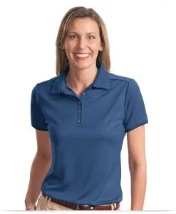 Ladies Poly-Bamboo Charcoal Birdseye Jacquard Polo