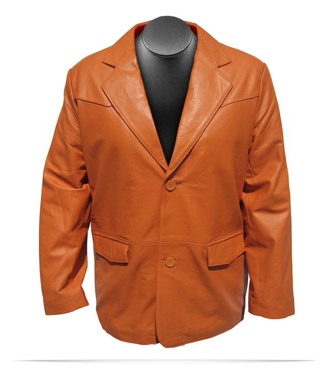 Embroidered Logo Leather Blazer Embroidered Logo Leather Blazer