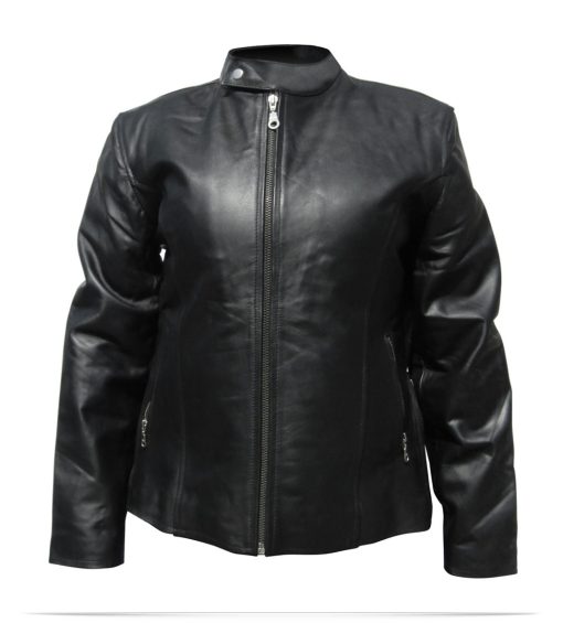 Personalized Logo Ladies Leather Jacket