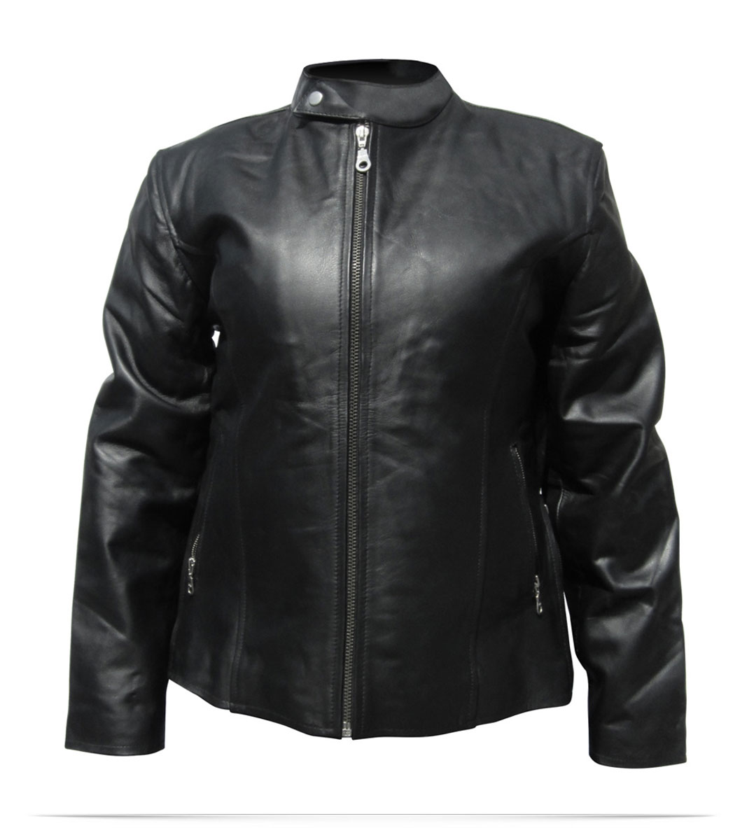 Design Embroidered Ladies Custom Leather Jacket Online at AllStar Logo