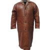 Customized Logo Rockford Long Leather Jacket