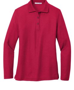 Alternative view of Ladies 50/50 Long Sleeve Polo Shirt