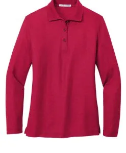 Alternative view of Ladies 50/50 Long Sleeve Polo Shirt