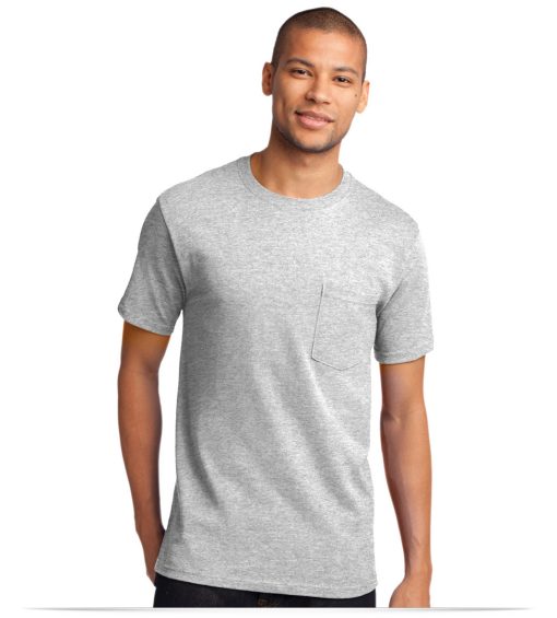 Men’s Cotton Pocket T-Shirt with Embroidered Logo