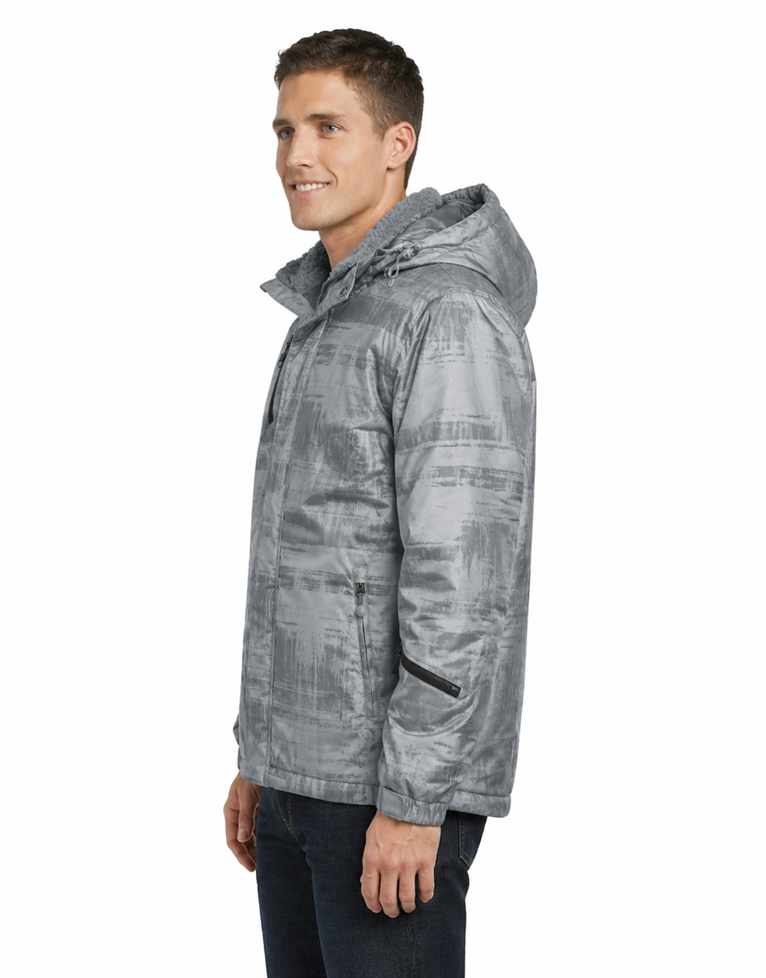 Port Authority Brushstroke Print Insulated Jacket - Image 3