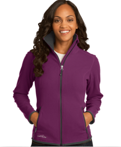Embroidered Eddie Bauer Ladies Full-Zip Vertical Fleece Jacket