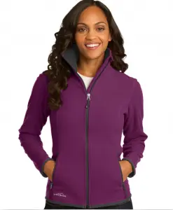 Embroidered Eddie Bauer Ladies Full-Zip Vertical Fleece Jacket
