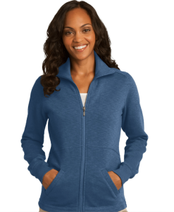Custom Port Authority Ladies Slub Fleece Full-Zip Jacket