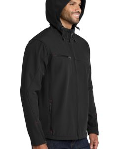 Alternative view of Textured Hooded Soft Shell Jacket