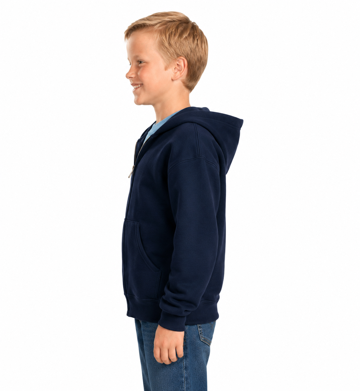 Youth Hooded Zip Jacket - Image 2