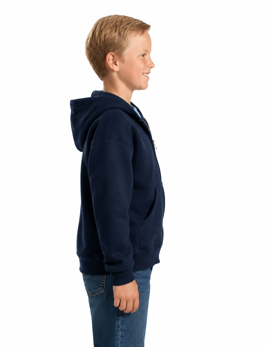 Youth Hooded Zip Jacket - Image 3
