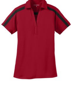 Alternative view of Port Authority Ladies Dri-Fit Stripe Polo Shirt