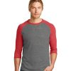 Embroidered Alternative Dugout 3/4-Sleeve Vintage Tee