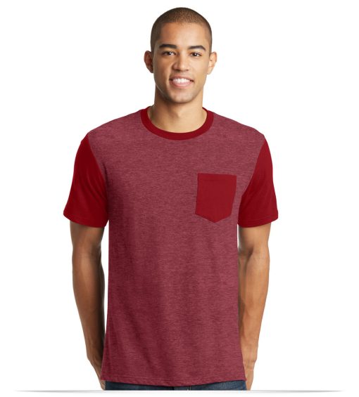 Personalized District Men’s Tee Contrast Sleeves & Pocket