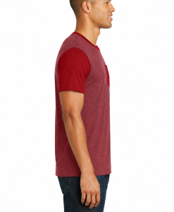 Alternative view of District Men's Tee Contrast Sleeves & Pocket
