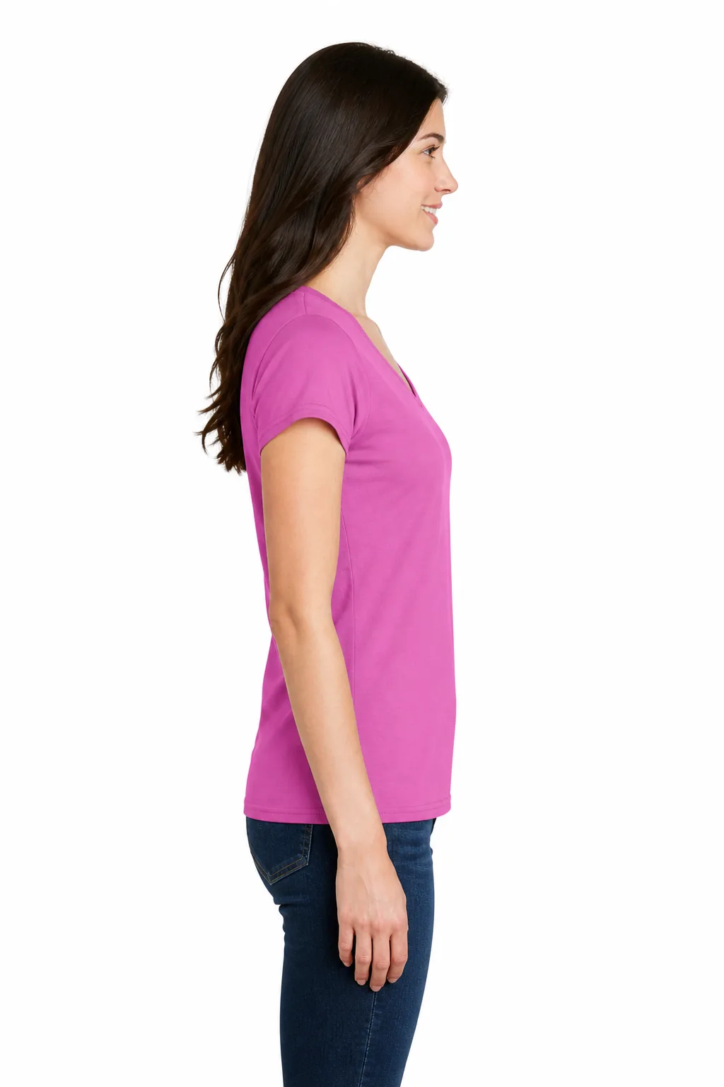 Gildan Junior Fit V-Neck Tee - Image 2