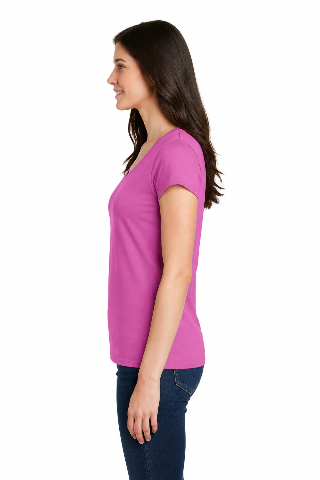 Gildan Junior Fit V-Neck Tee - Image 3