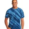 Personalized Logo Port and Company Tiger Stripe Tie-Dye Tee