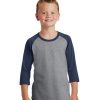 Customize Port and Company Youth 3/4-Sleeve Raglan Tee