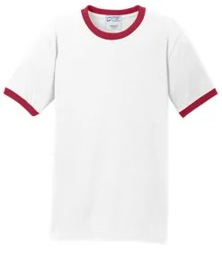 Alternative view of Port and Company 5.4-oz 100% Cotton Ringer Tee