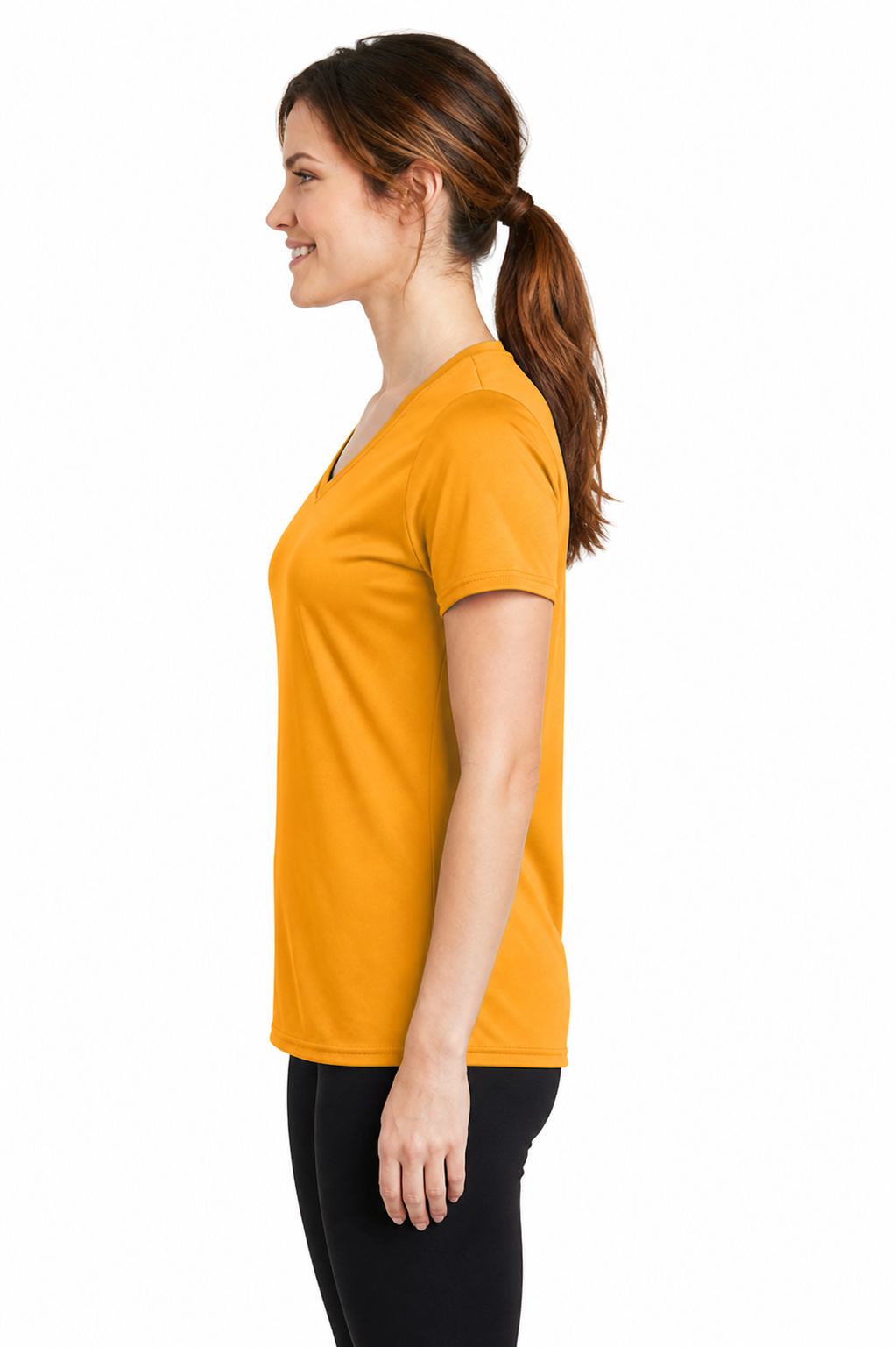 Port and Company Ladies Performance V-Neck Tee - Image 3