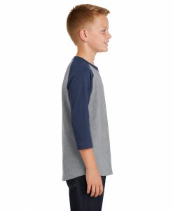 Alternative view of Port and Company Youth 3/4-Sleeve Raglan Tee