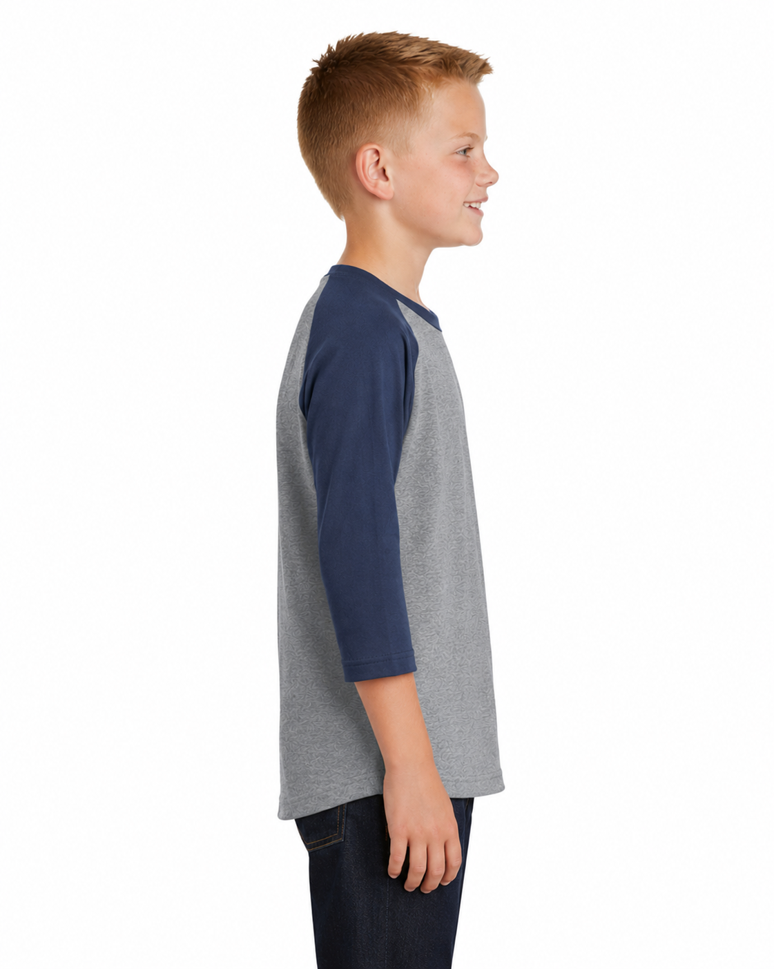 Port and Company Youth 3/4-Sleeve Raglan Tee - Image 2