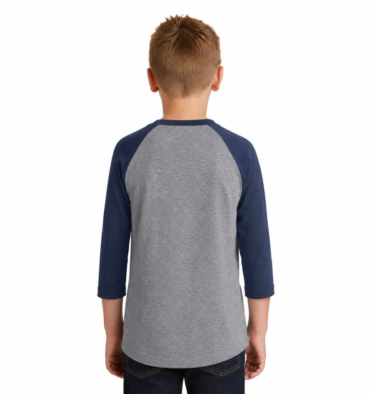 Port and Company Youth 3/4-Sleeve Raglan Tee - Image 4