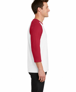Alternative view of Port and Company 50/50 3/4-Sleeve Raglan Tee
