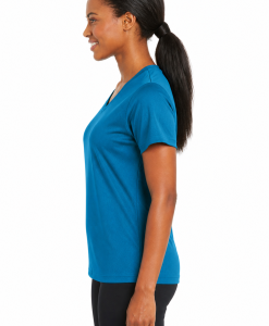 Alternative view of Sport-Tek Ladies RacerMesh V-Neck Tee