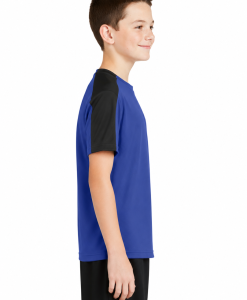 Alternative view of Sport-Tek Youth Sleeve-Blocked Tee